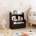 thumbnail image 2 of Yeshouse organizador de juguetes y estantería infantil de 76 cm, 3 niveles, librería de madera con amplio estante superior, ideal para dormitorios, salas de juegos o guarderías, 2 of 8
