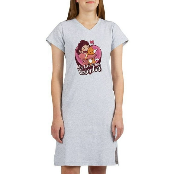 CafePress - My Cat Is My Valentine T Shirt - Women's Nightshirt