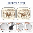 thumbnail image 6 of Bingfone Western Desert Cowboys1 Print 2-Piece Sun Shade Front Windshield - Foldable Car Front Window Sunshades For Most Sedans Suv Truck - Small, 6 of 7