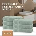 thumbnail image 2 of White Classic Wealuxe Green Bath Towels 24x50 inch, Cotton Towel Set for Bathroom, Hotel, Gym, Spa, Soft Extra Absorbent Quick Dry 6 Pack, 2 of 8