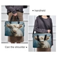 thumbnail image 6 of 16" Laptop Briefcase for Work Travel Laptop Shoulder Bag Carrying Handbag Laptop Case Highland Cow and Blue Flowers, 6 of 8