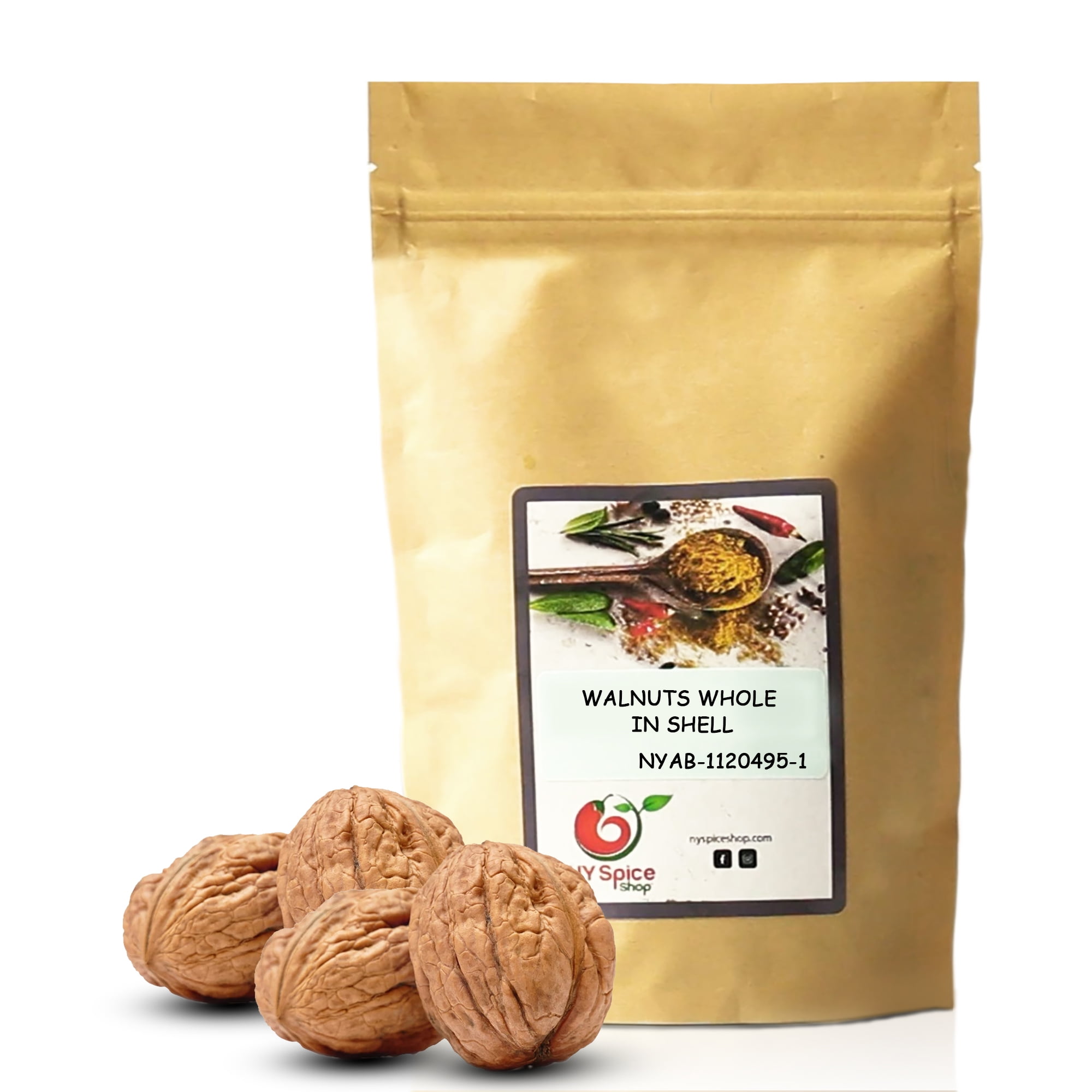 NY SPICE SHOP Walnuts Whole in Shell 3 Pound Raw Walnuts in Shell