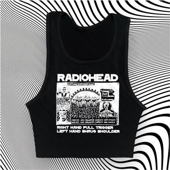 Lindbes Women‘s Aesthetic graphics leeveless Tank Tops Vintage Cute Print Grunge Streetwear Crop Tops Y2k Clothes Gothic Girls Corset