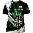 thumbnail image 5 of Personalized 3D Dart Shirt for Teams - Custom Name Funny Dartboard Design Ideal Gift for Dart Players American Flag (Teal, XL), 5 of 9