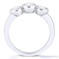 thumbnail image 4 of Round Cut Forever ONE Moissanite 3-Stone Engagement Ring in 14k White Gold, 4 of 5