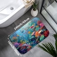 thumbnail image 3 of 1pc Colorful Underwater Absorbent Non-Slip Bathroom Thickened Flannel Rug Decor,Soft,Quick Drying,Suitable For Indoor/outdoor Use,Bathrooms,Bedrooms,Kitchens,Terrace,Laundry Rooms,16"x24", 3 of 7