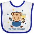thumbnail image 3 of Inktastic Monkey Boy 1st Hanukkah Boys Baby Bib, 3 of 4