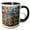 Black/White, variant on 3drose, Image of a Tortoise Shell. Decorative Texture or Pattern, 11oz Two-tone Green Mug