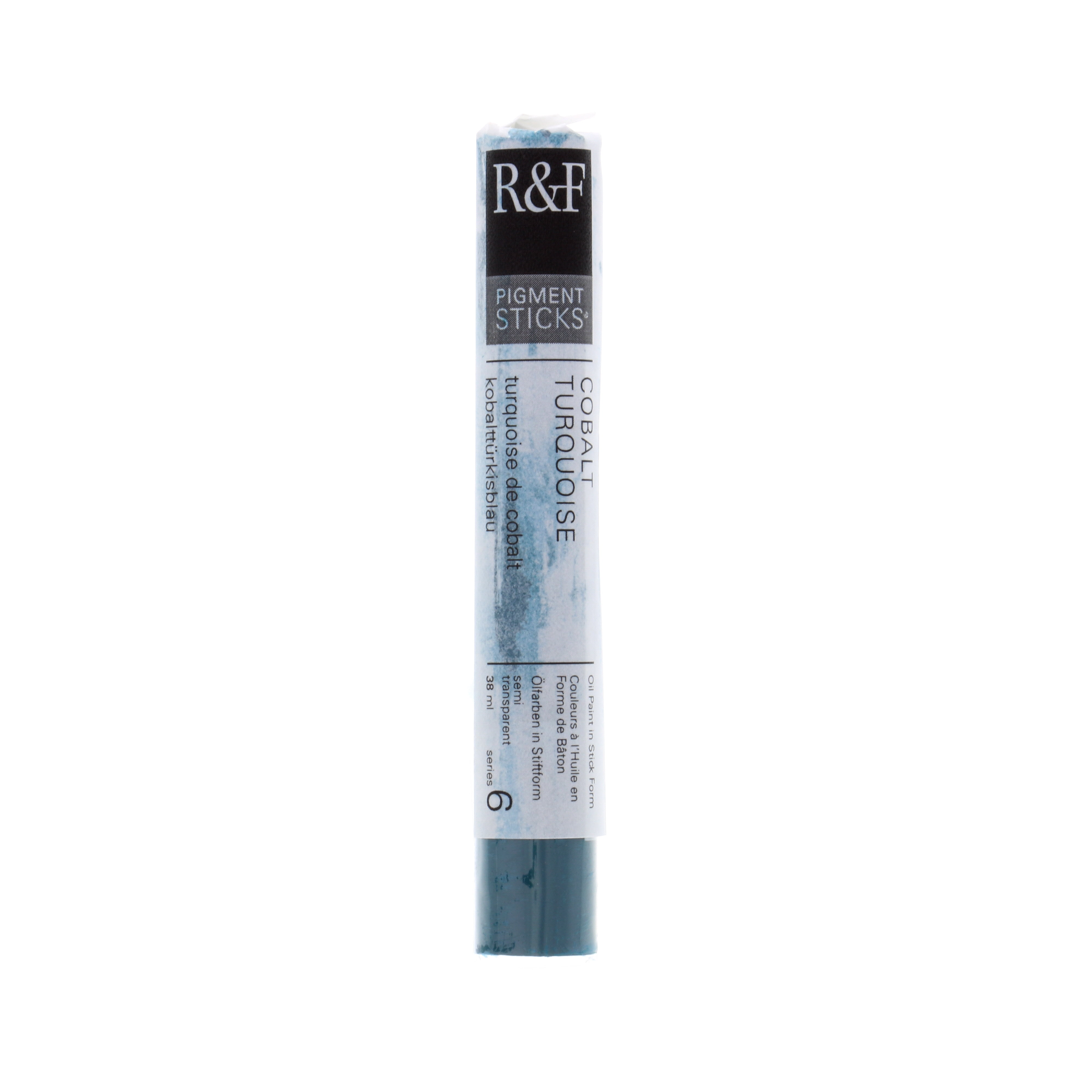 R&F Handmade Paints Pigment Stick, 38ml, Cobalt Turquoise