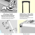 thumbnail image 2 of ALden design Professional Makeup Case, 3 in 1 Portable Trolley, Silver, 2 of 10