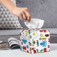 thumbnail image 6 of Kdxio Summer Print Tissue Box Cover,Square Decorative PU Leather Facial Paper Case Organizer Holder Dispenser for Bathroom,Night Stands,Desk,Car 5.2''X5.2''X5.2'', 6 of 8