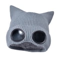 thumbnail image 4 of Gorro de invierno informal perfecl con orejas de gato gris, 4 of 8