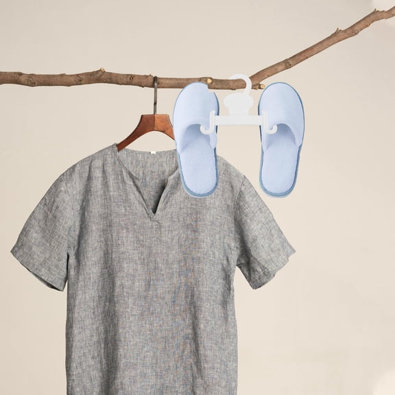 HINTRMENT 20Pcs Space-Saving White Plastic Hooks Versatile Shoe Display Hanger