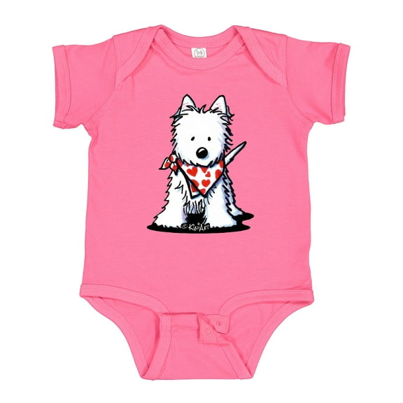 Inktastic Westie in Bandana Boys or Girls Baby Bodysuit