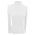 thumbnail image 5 of FYDUU Women's T Shirt Fall Tops Womens Long Sleeve T Shirts Turtle Neck Stretchy Slim Fitted Knit Shirts Lightweight Sweater Basic Layering Top Winter Top Basic Tees, 5 of 5
