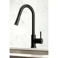 thumbnail image 3 of Gourmetier LS8620DL Concord Single-Handle Pull-Down Kitchen Faucet, Matte Black, 3 of 8