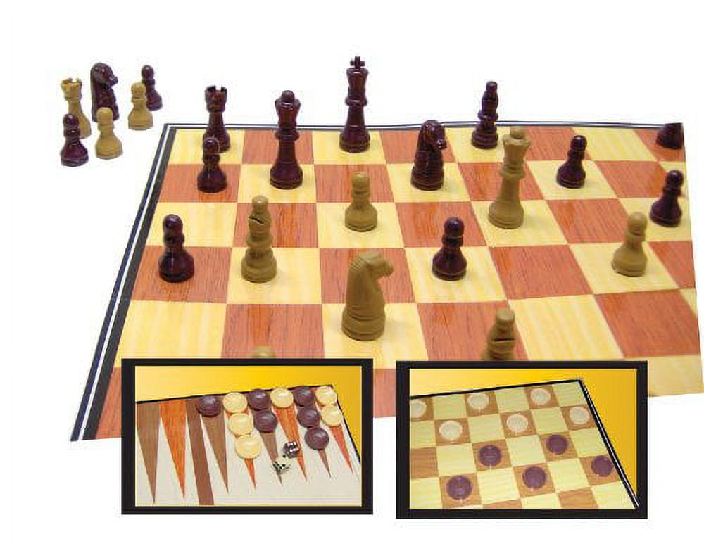 Cardinal Game Gallery Wooden Chess & Checkers Set - Classic Board Game For 2 Players, 8-Inch Board - View #4