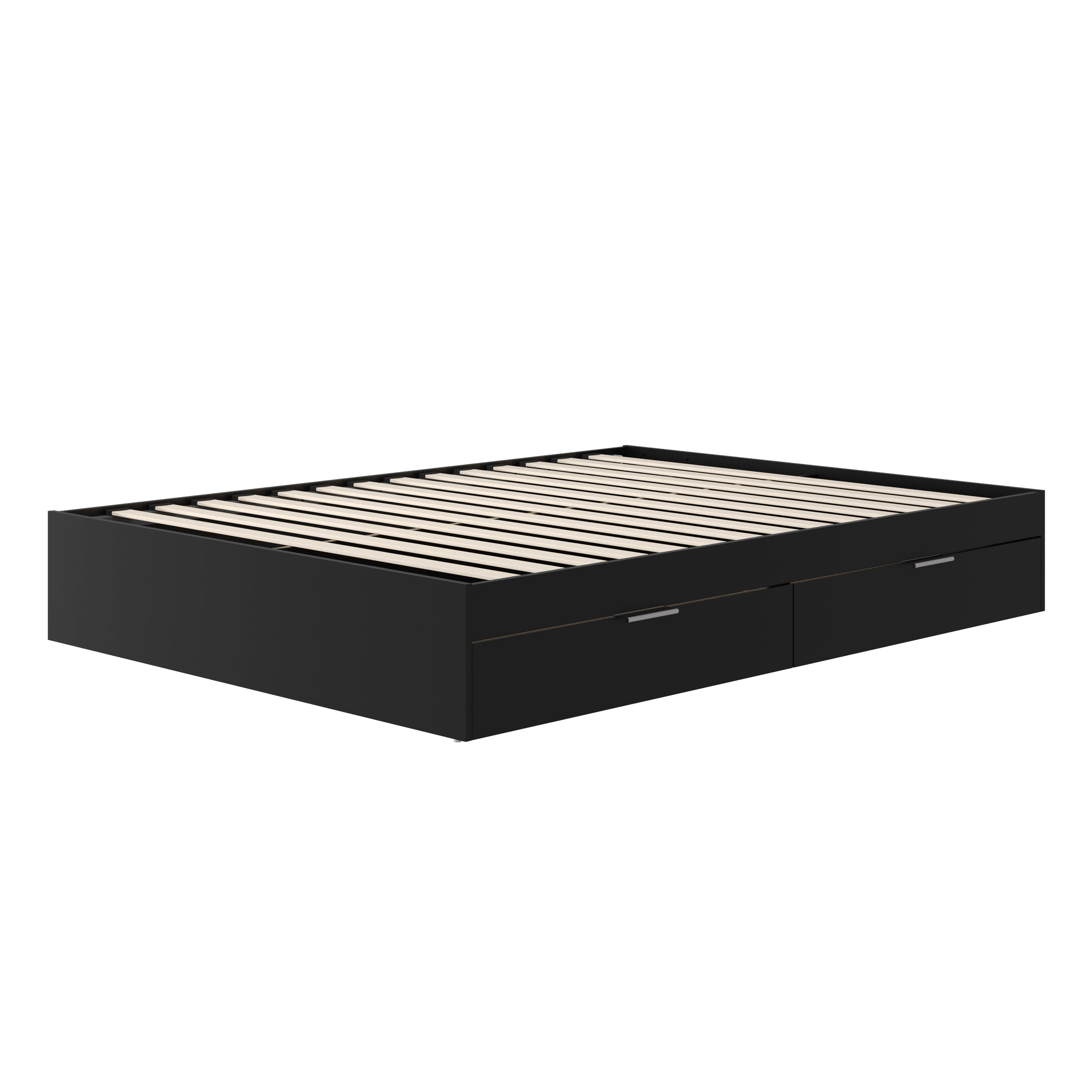Nexera Hunter Full Size 2-Drawer Storage Bed Frame, Black