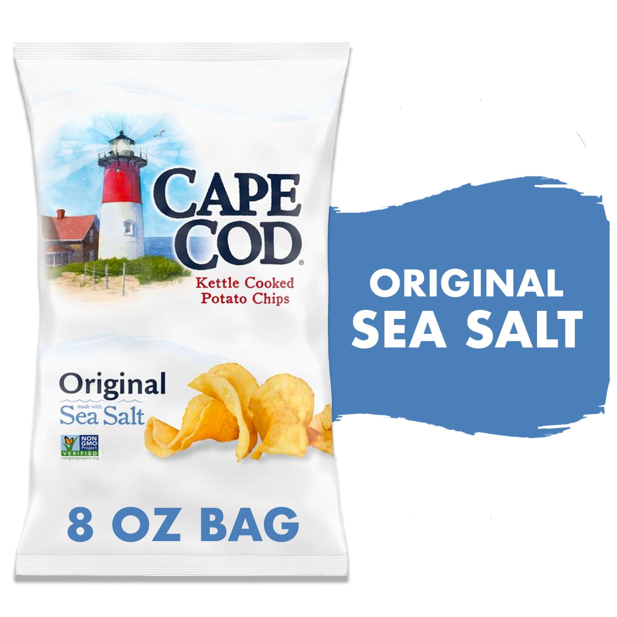 Cape Cod Potato Chips, Original Kettle Cooked Chips, 8 Oz