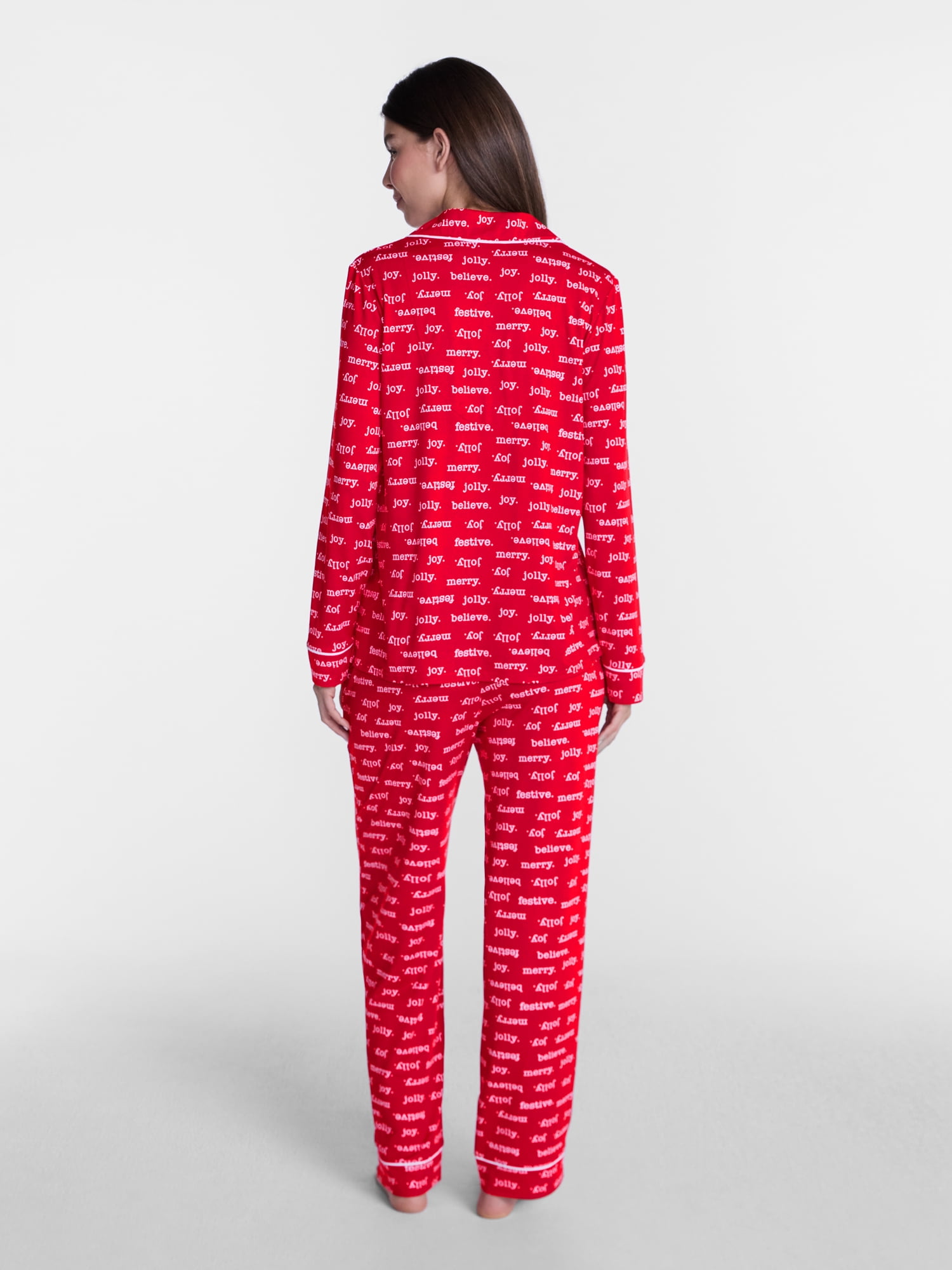 Holiday Time Matching Family Sleepwear Women's Top and Pants Set, 2-Piece, Sizes S-3X