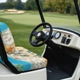 thumbnail image 6 of Pzuqiu Beach Sea Turtle Print Golf Cart Seat Cover Set - 2-Piece Stretchable & Washable - All-Weather Protection for Ezgo, Club Car & Yamaha, 6 of 10