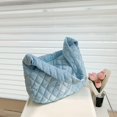 thumbnail image 2 of Fashion Women Shoulder Bag Quilted Rhombus Pattern Tote Shopper Handbag (Pink), 2 of 10