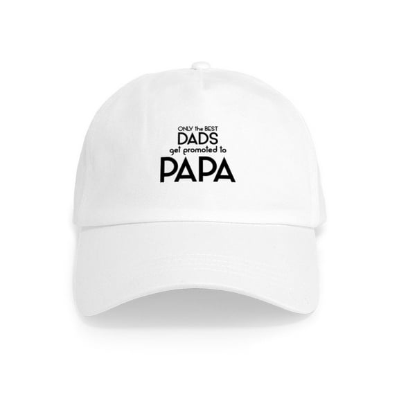 CafePress - BEST DADS GET PROMOTED TO PAPA - Adjustable 100% Brushed Unisex Casual Cotton Baseball Cap, Beige, 1