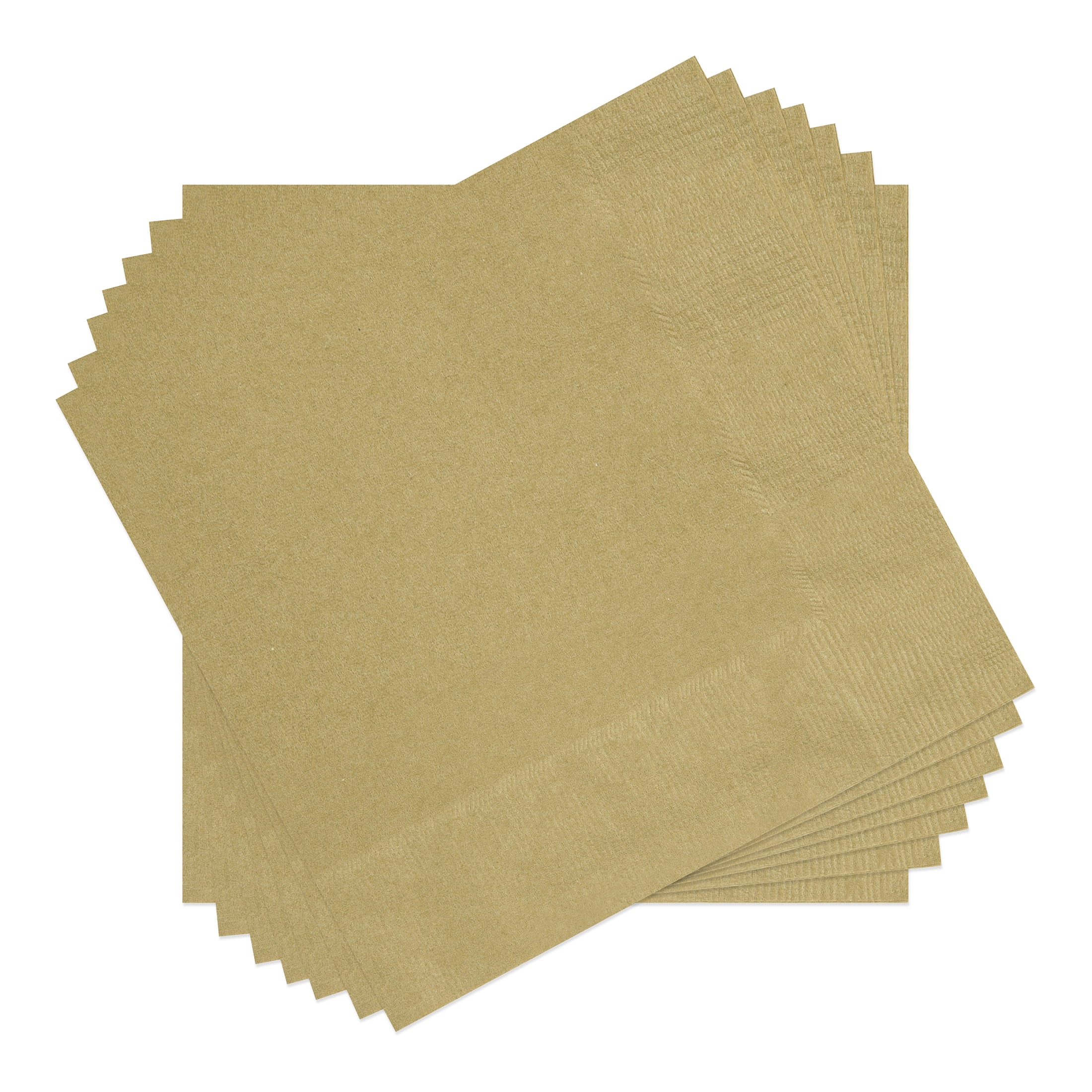 24CT 6.5IN x 6.5IN Gold Disposable Paper Napkins by Way To Celebrate