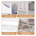 thumbnail image 6 of Kicctian Twin Daybed with Trundle, Sturdy Metal Bed Frame, Stylish Headboard, Space-Saving Design Sofa Bed for Living Room, Bedroom,White, 6 of 8