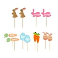 thumbnail image 3 of perfeclan 12 Pieces Easter Cupcake Toppers Cake Inserts Cake Toppers Party Supplies Ornament Cakes Decoration for Happy Easter Birthday Multiple Shapes, 3 of 9