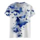 thumbnail image 3 of Gibobby Camisetas Mujer Manga Corta Camiseta manga corta con cuello redondo y estampado moda informal para mujer(Azul,CH), 3 of 4