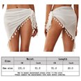 thumbnail image 2 of Sexy Short Sarongs Sunscreen Tassel Hem Beach Cover Up para Mujeres (Blanco) FLhrweasw Para estrenar, 2 of 6