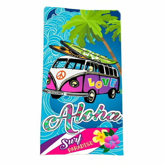 AUQ Beach Towels,Light-Body Design Beach Towels Oversized,Ultra-Fine Textile Microfiber Beach Towel,Style1,35"x71"