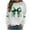 White#01, variant on Women's St Patrick's Day Sweatshirt Plus Size Crewneck Irish Gift St Patricks Luckys Shamrocks Graphic Print Hoodless Sweatshirts Top Womens Casual Round Neck Loose Fits Long Sleeve T Shirts