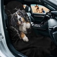 thumbnail image 2 of Xixirimido Car Seat Cover Front Seat Sweat Towel Bucket Seat Covers for Cars SUV Trucks for Gym Workout Running Swimming Beach Hiking, Bernese Mountain Dog Black, 2 of 8