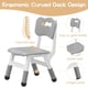 thumbnail image 4 of 2-pack niños chair - height adjustable in 3 levels, lightweight y stackable gris plastic niños pequeños sillas ergonomic design, non-slip feet, safe y durable children ages 2 to 6, ideal home..., 4 of 7
