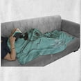 thumbnail image 6 of Chihuahua Soft Flannel Fleece Throw Blanket, Face Sketch of Dog with Hat and Life is Better with a Chi Words, Cozy Plush for Indoor and Outdoor Use, 60" x 80", Seafoam Taupe and White, by Ambesonne, 6 of 6