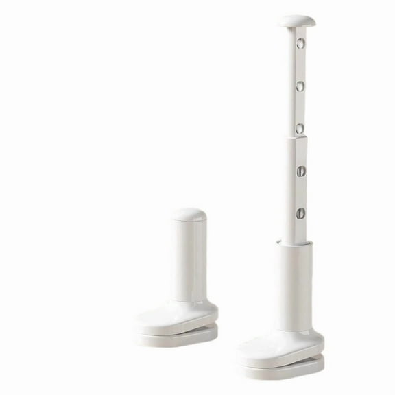 Portable Telescopic Clothesline & Drying Rack | Drill-Free Installation | Adjustable 30cm Extendable Pole | Foldable for Travel | White Plastic | Ideal for Hotel, Dorm & Bathroom