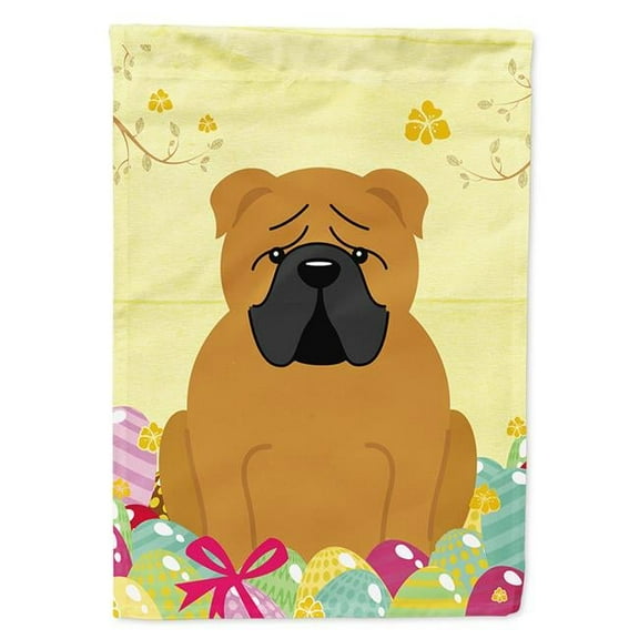 Carolines Treasures BB6122GF Easter Eggs English Bulldog Red Garden Size Flag