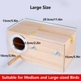thumbnail image 2 of KissDate Bird Nests Box for Cages Parakeet Breeding Box Wood Budgie House for Cockatiel Parrot Mating Aviary Box, 1 Pack - L, 2 of 8