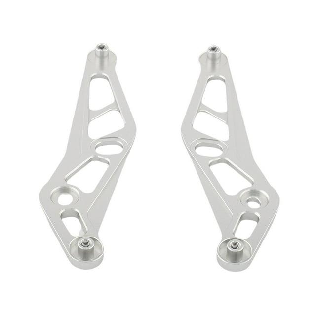 2 piezas paréntesis ajustables de parabrisas fácil de instalar piezas de repuesto aleación de aluminio accesorio profesional portátil reemplazar Plata
