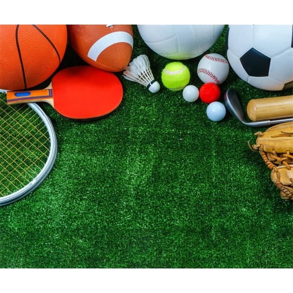 School Playground Backdrop Balls Sports Goods Grassland Photography Background Basketball Football Birthday Party Decorations Banner Supplies Photo Booth Props