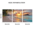 thumbnail image 3 of Tropical Palm Tree Beach 3-Piece Canvas Set - Perfect Wall Art for Coastal & Tropical Themes, 3 of 6