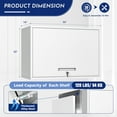 thumbnail image 5 of AUHUP Steel Wall Cabinet, Versatile Adjustable Metal Wall Mounted Storage Cabinet Organizer for Garage, Office, Kitchen, White, 31.5"W x 22"H x 16"D, 5 of 8