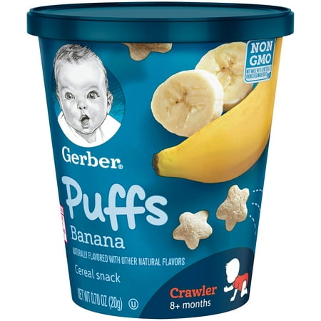 Gerber Puffs Banana Snack Cup, 0.70 oz. (Pack of