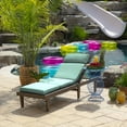 thumbnail image 3 of ARDEN Outdoor Chaise Cushion, 22 x 77, Water Repellent, Fade Resistant 22 x 77, Aqua Leala, 3 of 11