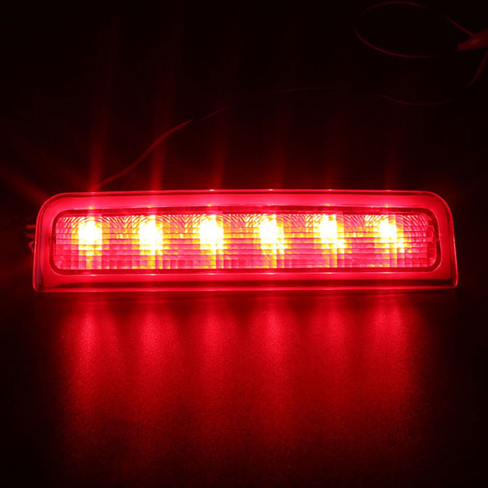 TOTMOX Universal Rear Tail Brake Lights Safety Third Style 12 LED Stop Lamp Light Brake White