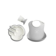 BabyBjorn Infant 5-Piece Non-Slip Baby Dinner Set, Grey