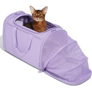 VETRESKA Pet Cat Dog Carrier Travel Airline Approved with Pockets Pad for Puppy Small Animal Violet