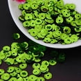 thumbnail image 2 of 1000pcs 6mm DIY Round Sequins Paillettes Sewing Wedding Craft Clothes Shoes Bag Sparkling Accessory (Green), 2 of 5
